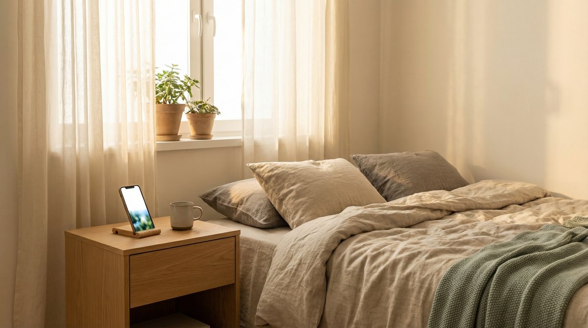 蘑菇视频 - 温馨卧室晨光，手机播放轻松视频 - exrse46z.cn